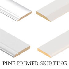 Rodapé branco com primer de pinho (não MDF) nariz de touro chanfrado Ogee Torus comprar usado  Enviando para Brazil