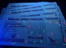 10 Zimbábue 100 Bilhões de Dólares Agro-Cheque Especial, 2008, P-64z, UNC comprar usado  Enviando para Brazil