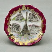 Prato e suporte vintage Limoges miniatura lembrança De Paris placa Torre Eiffel comprar usado  Enviando para Brazil