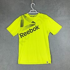 Pulôver esportivo Reebok masculino manga curta gola redonda amarelo camiseta tamanho P comprar usado  Enviando para Brazil