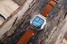 Prata polar de metal – Relógio modificado baseado em Casio AE-1200 – Tela degradê azul, usado comprar usado  Enviando para Brazil