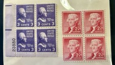 Usado, Selos postais antigos dos EUA, selos de Thomas Jefferson (4) 2 centavos e (4) 3 centavos comprar usado  Enviando para Brazil