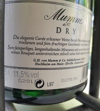 Sektflasche mumm dry gebraucht kaufen  Unna