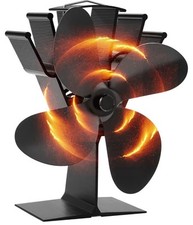 Ventilador de fogão a lenha COMBIUBIU ventilador de lareira de 4 lâminas para fogão a lenha, calor comprar usado  Enviando para Brazil