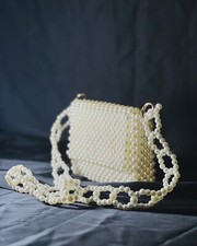 Bolsa de ombro feita à mão | Bolsa de ombro x embreagem | Bolsa de contas de acrílico da moda comprar usado  Enviando para Brazil