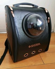 Mochila de viagem Sherpa Cat com vista para bolhas, aprovada pela companhia aérea, preta, tamanho único. comprar usado  Enviando para Brazil