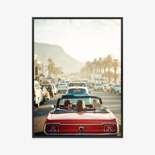 Plakat w ramie Samochód Vintage Letnia przejażdżka Premium, używany na sprzedaż  PL