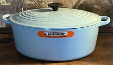 Forno oval holandês Le Creuset 6,75 qt ferro fundido #31 azul céu claro França NOVO comprar usado  Enviando para Brazil