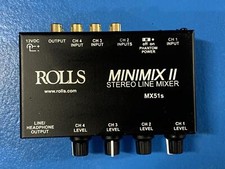 Mixer Rolls MX51s Mini Mix 2 linha estéreo quatro canais - sem cabo de alimentação, usado comprar usado  Enviando para Brazil