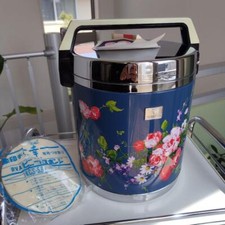 Usado, Aquecedor térmico de arroz vintage Zojirushi “Flower Series” azul floral com caixa Japão comprar usado  Enviando para Brazil