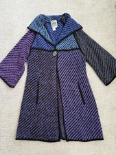 Jaqueta Curio Feminina Malha Mescla de Lã Casaco Grande Roxo Azul Preto Retrô Vintage comprar usado Jaqueta Curio Feminina Malha Mescla de Lã Casaco Grande Roxo Azul Preto Retrô Vintage comprar usado  Enviando para Brazil