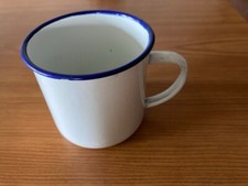 Weißer emaille becher gebraucht kaufen  Müden