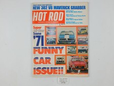 1971 HOT ROD REVISTA AUTOMOTIVA ENGRAÇADA EDIÇÃO DE CARRO 302 V8 MAVERICK 11"x 8" VINTAGE comprar usado  Enviando para Brazil