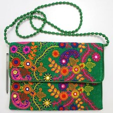Bolsa feminina étnica vintage tribal Banjara indiana feita à mão elegante bolsa de embreagem u, usado comprar usado  Enviando para Brazil