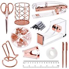 Rose Gold Desk Accessories, Office Supplies and Accessories Set, Acrylic Stap..., usado comprar usado  Enviando para Brazil