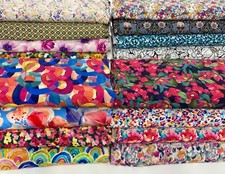 Viscose challis fabric for sale  COLCHESTER