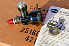 Cox Black Widow .049 modelo motor de avião 049 vintage tanque de combustível motor brilhante CL comprar usado  Enviando para Brazil