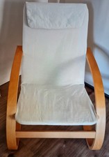 Schwingsessel beige weißem gebraucht kaufen  Asbach