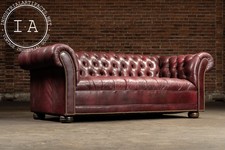 Tufted leather chesterfield for sale  USA