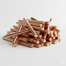 Copper round bar for sale  DROITWICH