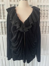 Casaco cropped vintage feminino Neiman Marcus veludo preto com babados zíper frontal comprar usado Casaco cropped vintage feminino Neiman Marcus veludo preto com babados zíper frontal comprar usado  Enviando para Brazil