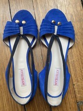 Ballerines daim bleu d'occasion  Paris XIV