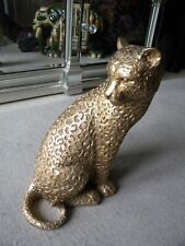 Gold resin leopard for sale  ELLESMERE PORT