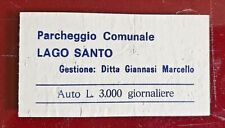 Biglietto parcheggio comunale usato  L Aquila