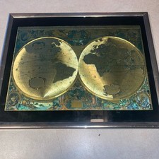 framed globe print for sale  Lake Placid