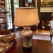 Abajur de mesa chinoiserie vintage amarelo manteiga cranberry vermelho frasco de gengibre sombra plissada, usado comprar usado Abajur de mesa chinoiserie vintage amarelo manteiga cranberry vermelho frasco de gengibre sombra plissada, usado comprar usado  Enviando para Brazil