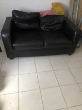 Seater brown leather for sale  LONDON