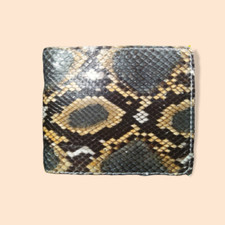 FRETE GRÁTIS Carteira Bifold Masculina de Couro de Cobra Genuíno - Multicolor comprar usado  Enviando para Brazil