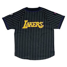 Camiseta de beisebol vintage anos 90 NBA LOS ANGELES LAKERS STARTER LISTRA DE GIZ TAMANHO XL comprar usado  Enviando para Brazil