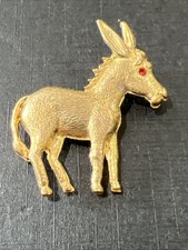 Goldtone donkey brooch for sale  Justin