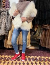 Polarfuchs fuchs pelz gebraucht kaufen  Berlin