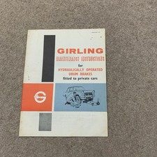 Girling maintenance instructio for sale  ROMSEY