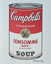 Andy Warhol Campbells 'Consomme Beef Suppe Signiert & Hand Nummeriert Pop Art, usado comprar usado  Enviando para Brazil