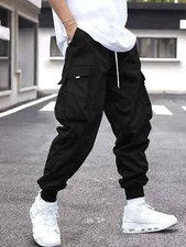 Calça cargo masculina com aba bolso lateral cordão cintura nova comprar usado  Enviando para Brazil
