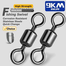 Pacote com 50~200 barris de pesca giratórios 9 lb~1320 lb anel sólido rolante de aço inoxidável comprar usado  Enviando para Brazil