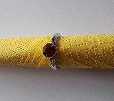 Ring silberfarben rotem gebraucht kaufen  Osnabrück