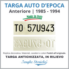 Targa anteriore auto usato  Albano Laziale