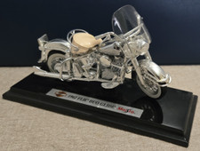 1962 FLH Duo Glide Maisto 1/18 Harley Davidson motocicletas prata rara!, usado comprar usado  Enviando para Brazil