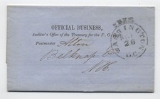 1851 Washington DC taxa livre preto CDS auditor tesouro sem carimbo [6986.300] comprar usado  Enviando para Brazil