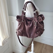 Bolsa de ombro feminina grande de couro natural feita na Itália. comprar usado  Enviando para Brazil