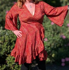 Wrap dress red for sale  CARDIFF