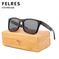 Óculos de sol quadrado polarizado madeira bambu masculino feminino preto armação de madeira óculos novo comprar usado  Enviando para Brazil