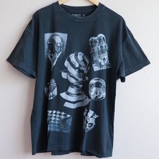Abercrombie & Fitch M.C. Camiseta gráfica Escher preta arte ilusão óptica GG comprar usado  Enviando para Brazil
