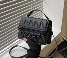 Black leather shoulder for sale  CROYDON