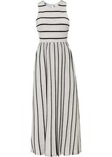 Maxikleid gestreift hellgrau gebraucht kaufen  Deutschland