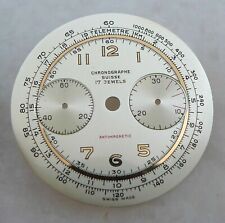 RARE NEW OLD STOCK CHRONOGRAPH SWISS DIAL FOR LANDERON 48, 51, 33.90MM (17E) comprar usado  Enviando para Brazil